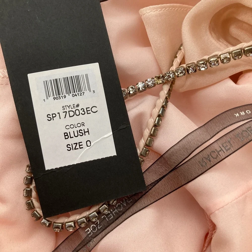 RACHEL ZOE Silk Ruffle & Crystal Accents Mini Dress - Picture 14 of 14